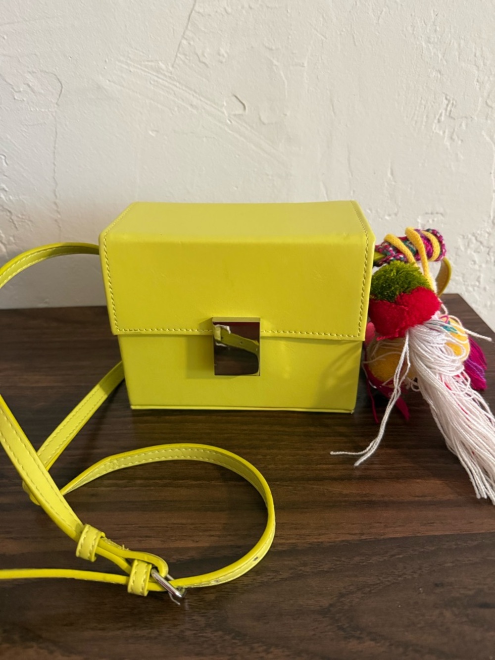 Zara Yellow Box Crossbody Bag